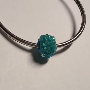 Blue Pave Charm for‎ Pandora Style Bracelet